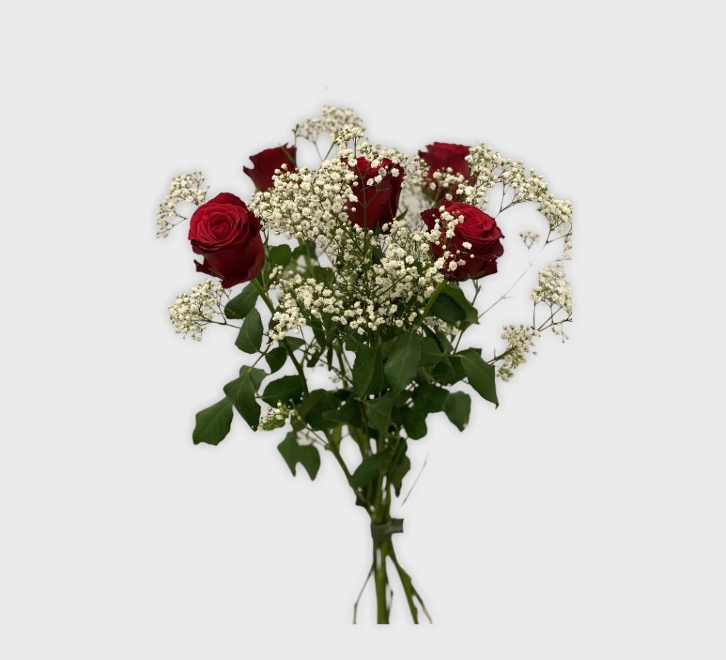 Klassisk kärleksbukett, röda rosor